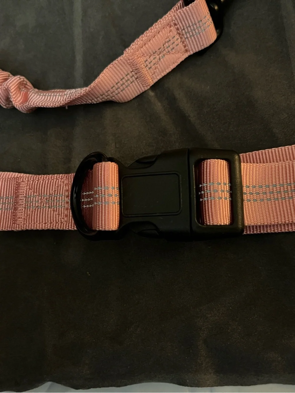 Pink Hands-Free Bungee Dog Leash with Adjustable Waist Belt Set